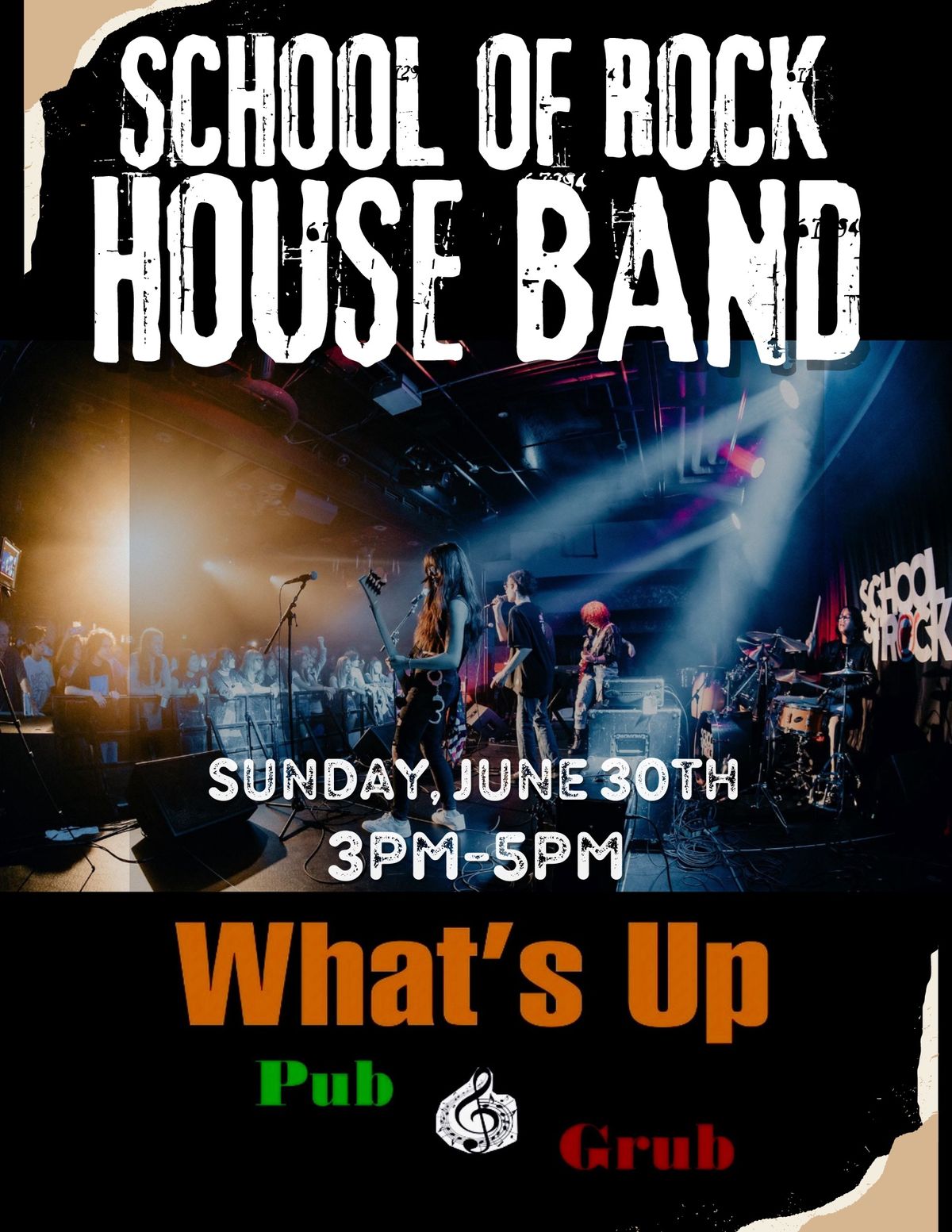 School of Rock House Band @ What\u2019s Up Pub & Grub