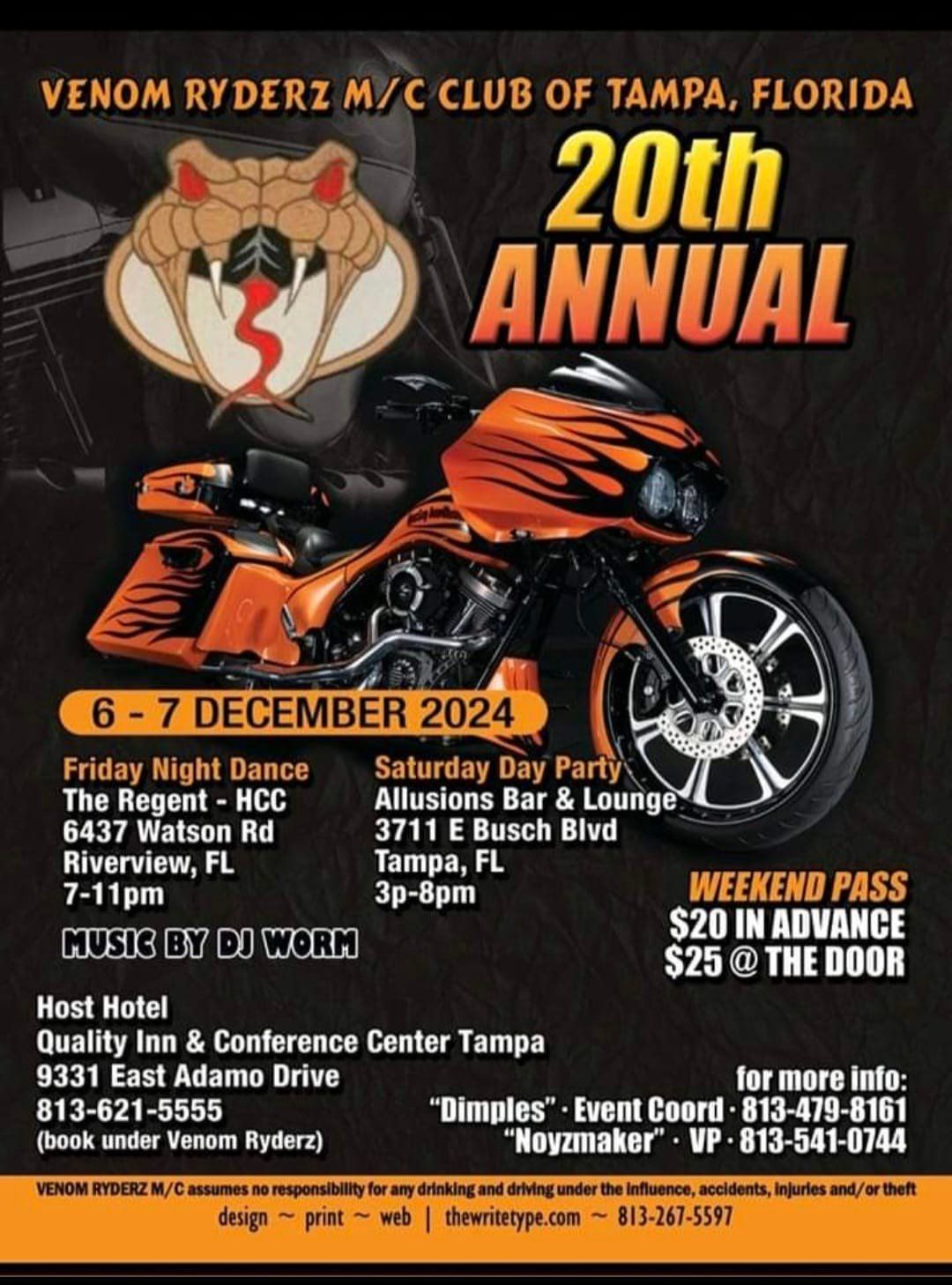 Venom Ryderz  MC 20TH ANNUAL!