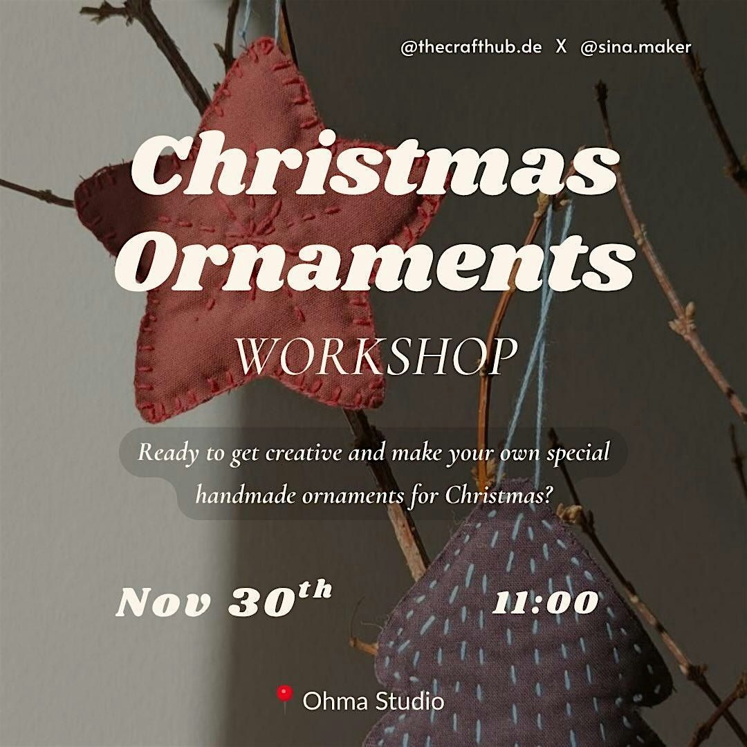 Cozy Christmas Ornament Embroidery Workshop