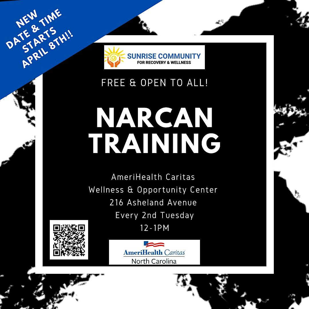 FREE COMMUNITY NARCAN TRAINING - offered in person & via zoom