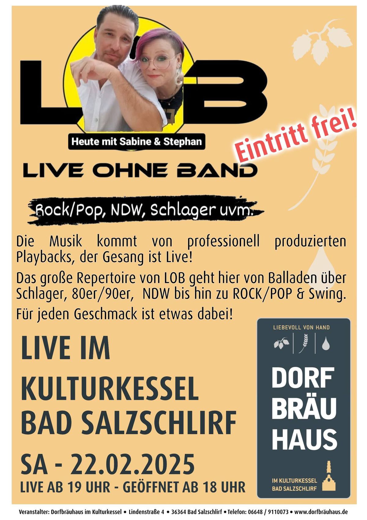 'Live ohne Band' Live im Kulturkessel