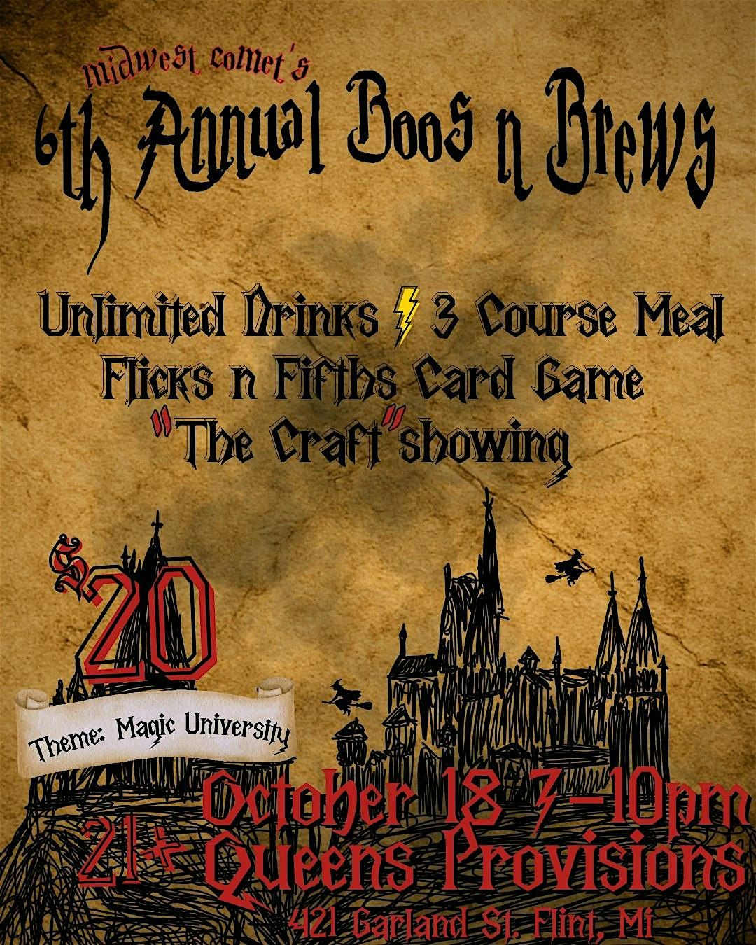 midwest comet's 6th Annual Boos n Brews