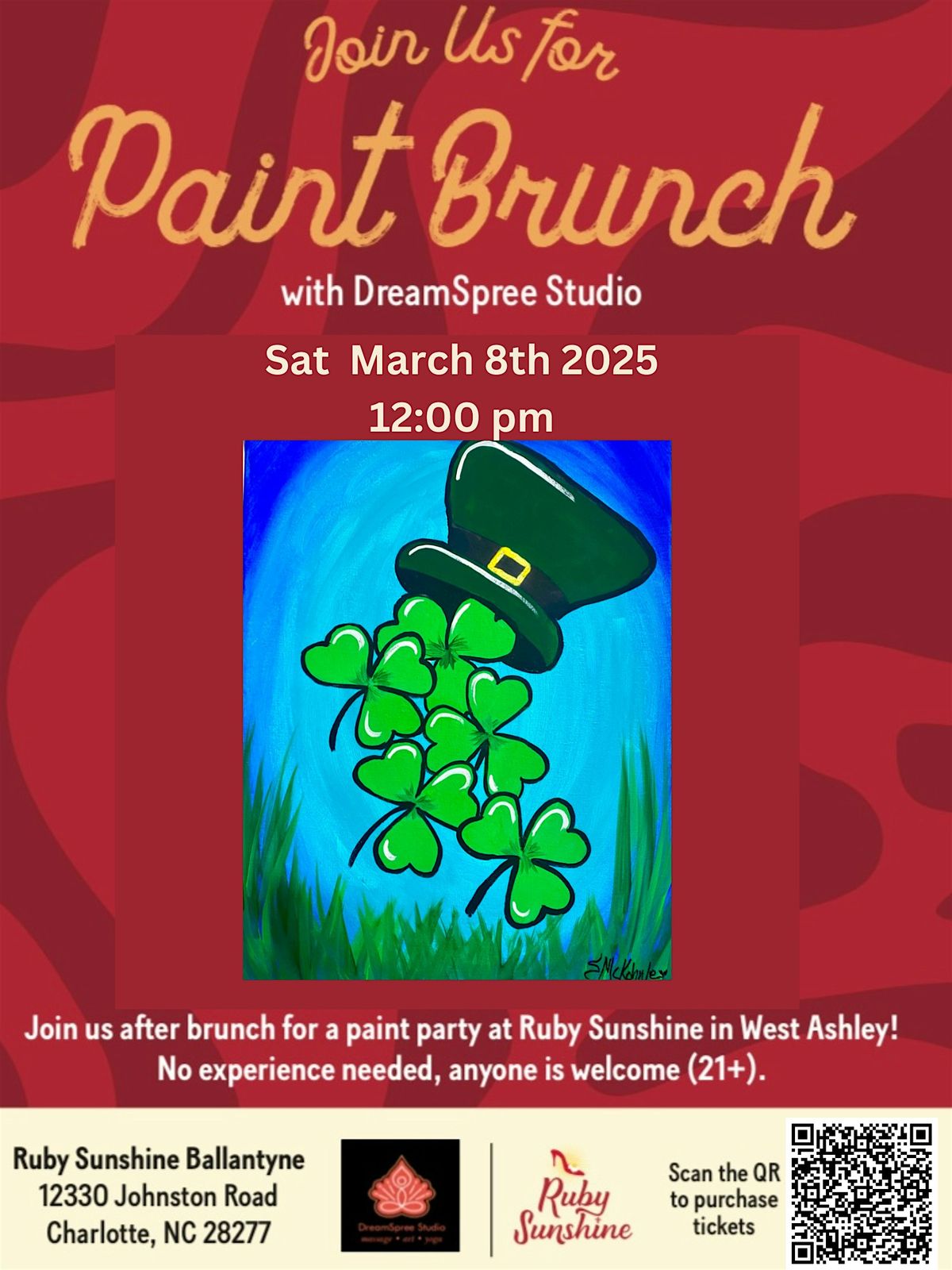 March  Paint and Brunch at Ruby Sunshine Ballantyne