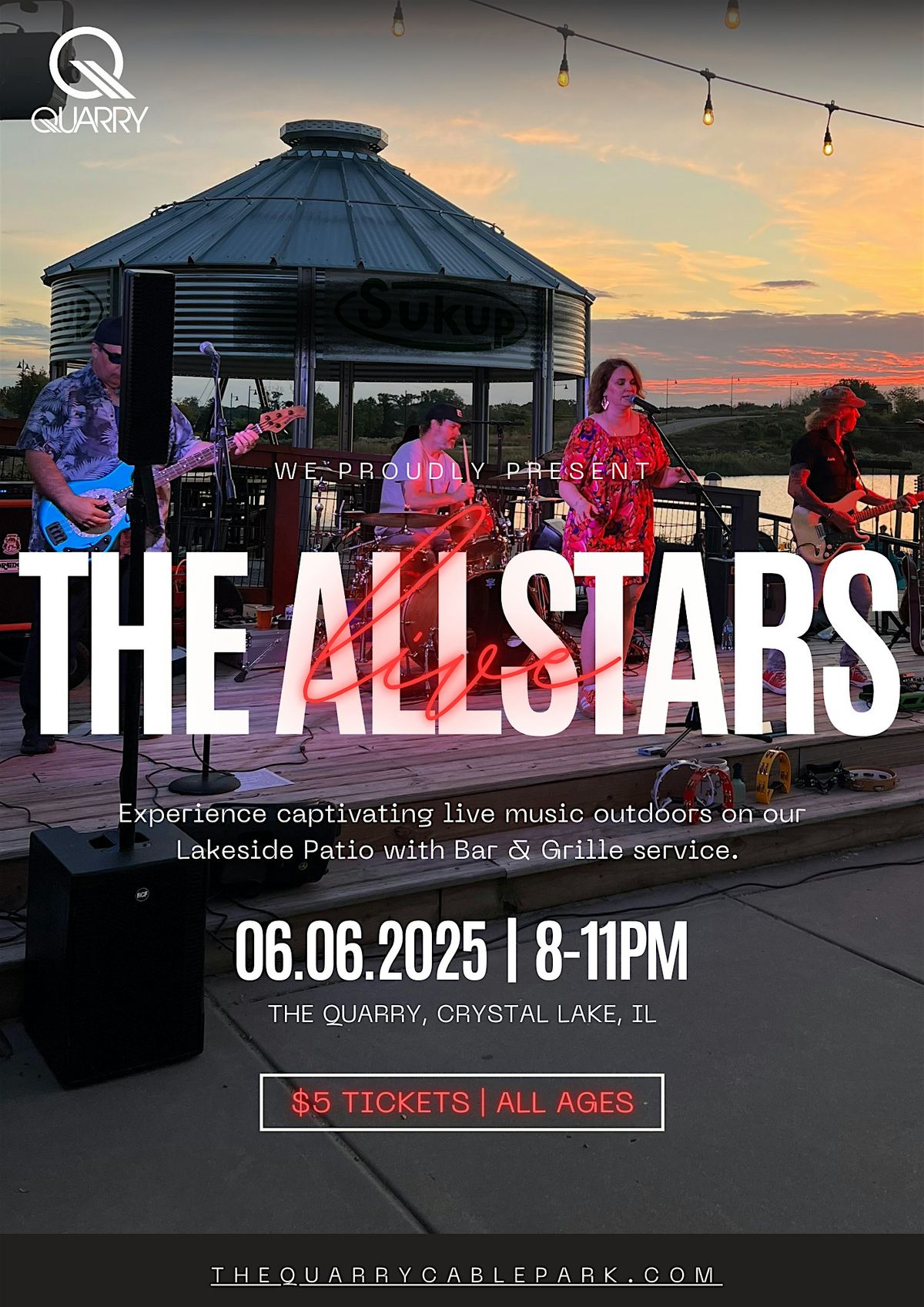 The Allstars Live at Quarry Lakeside Patio