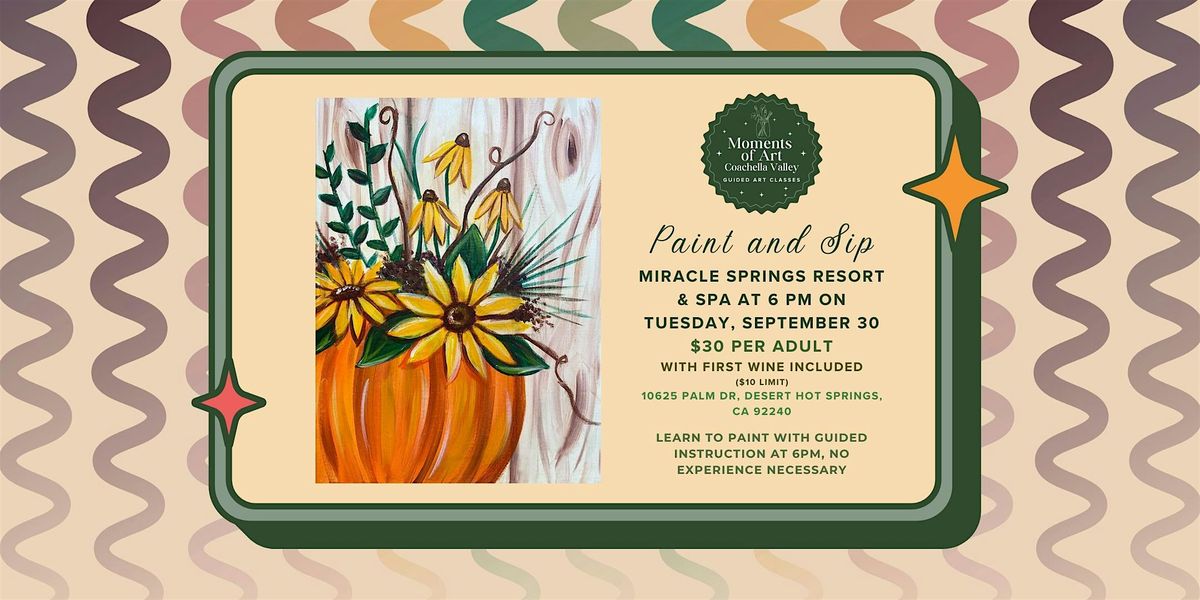Sunflower Pumpkin Paint and Sip