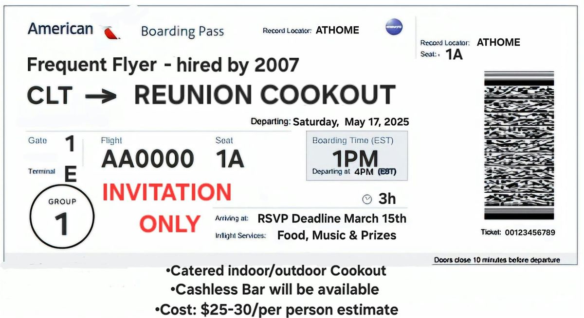 Airline ReUnion Cookout