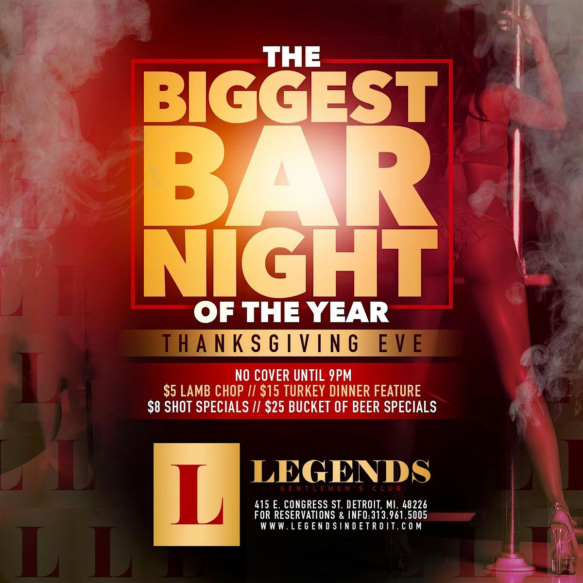 The Biggest Bar Night of The Year at Michigan's Biggest Club!