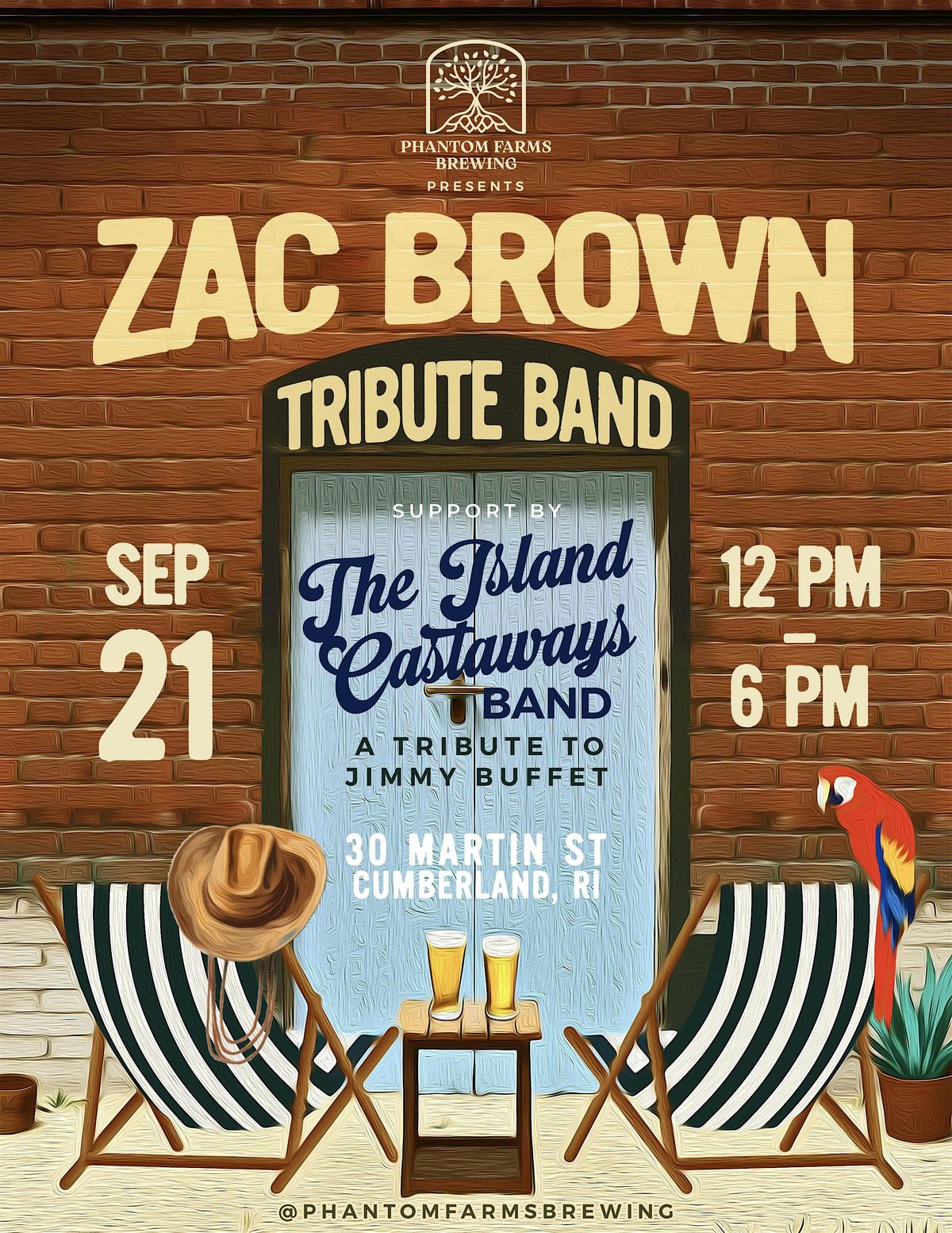 Zac Brown Tribute Band & Island Castaways Jimmy Buffet Tribute