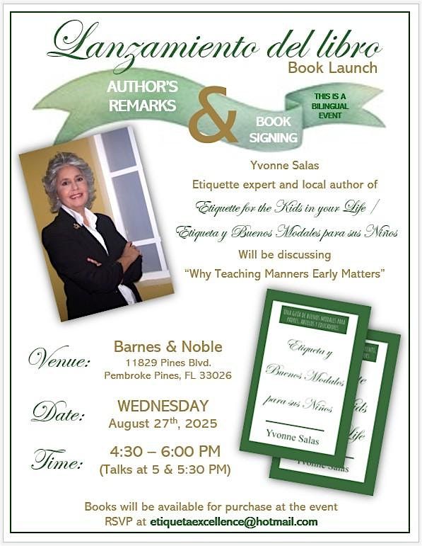 Author\u2019s Remarks & Book Signing