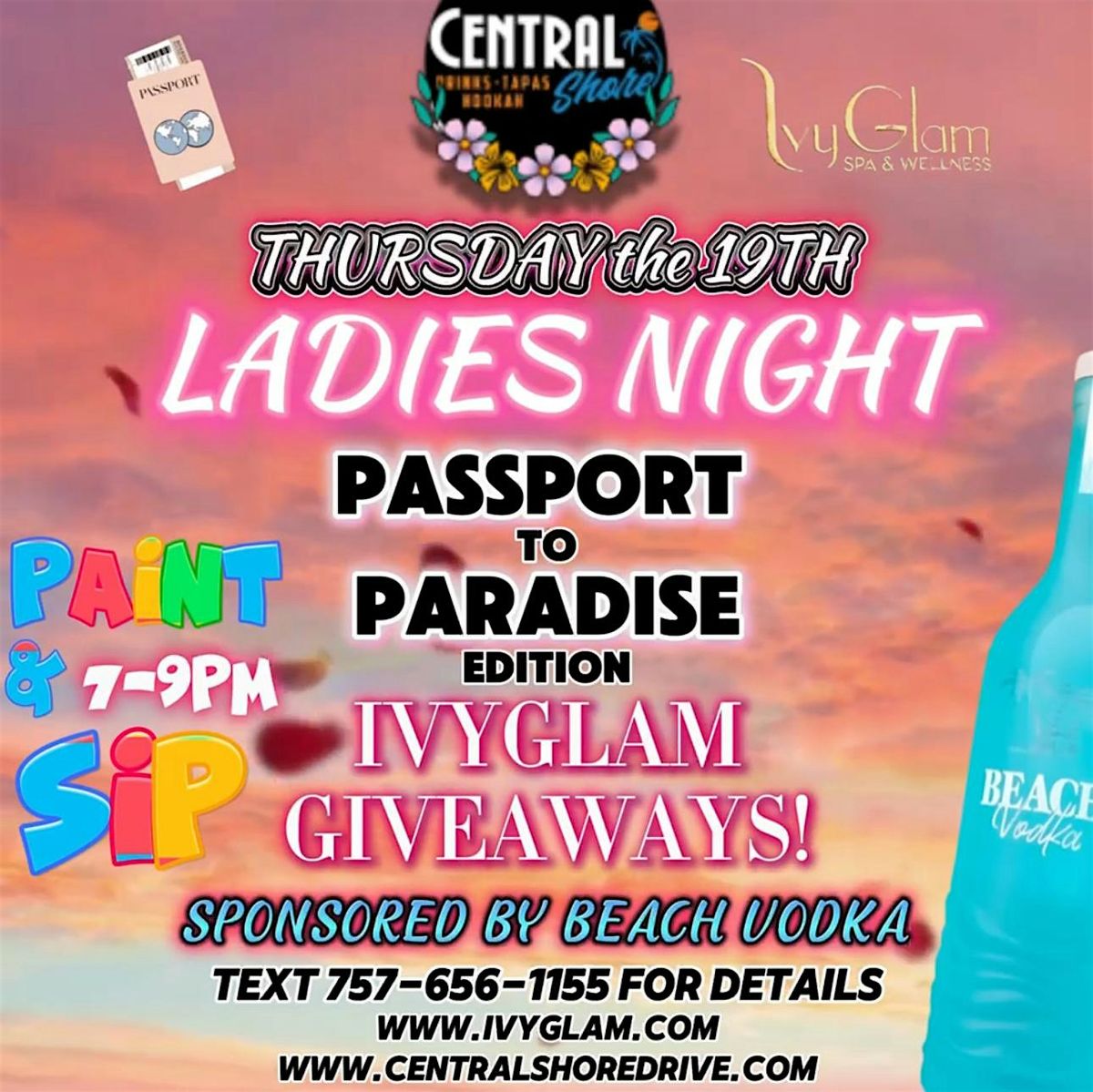 Passport to Paradise: Paint & Sip Ladies\u2019 Night