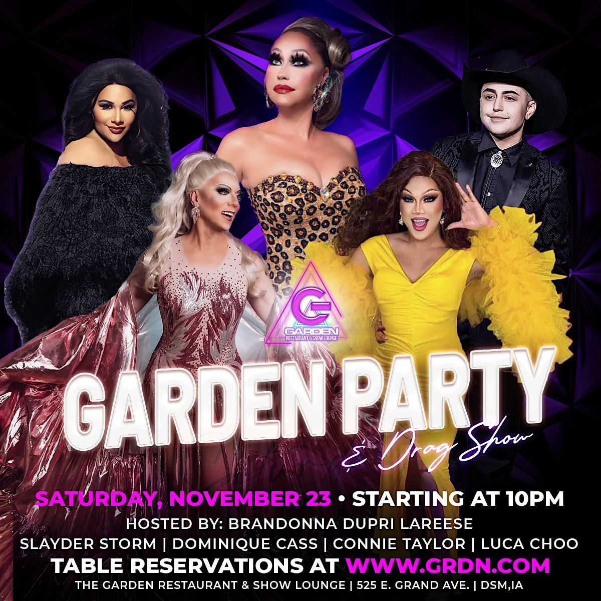 Sat Nov 23 Drag Show - 10pm Table Reservation