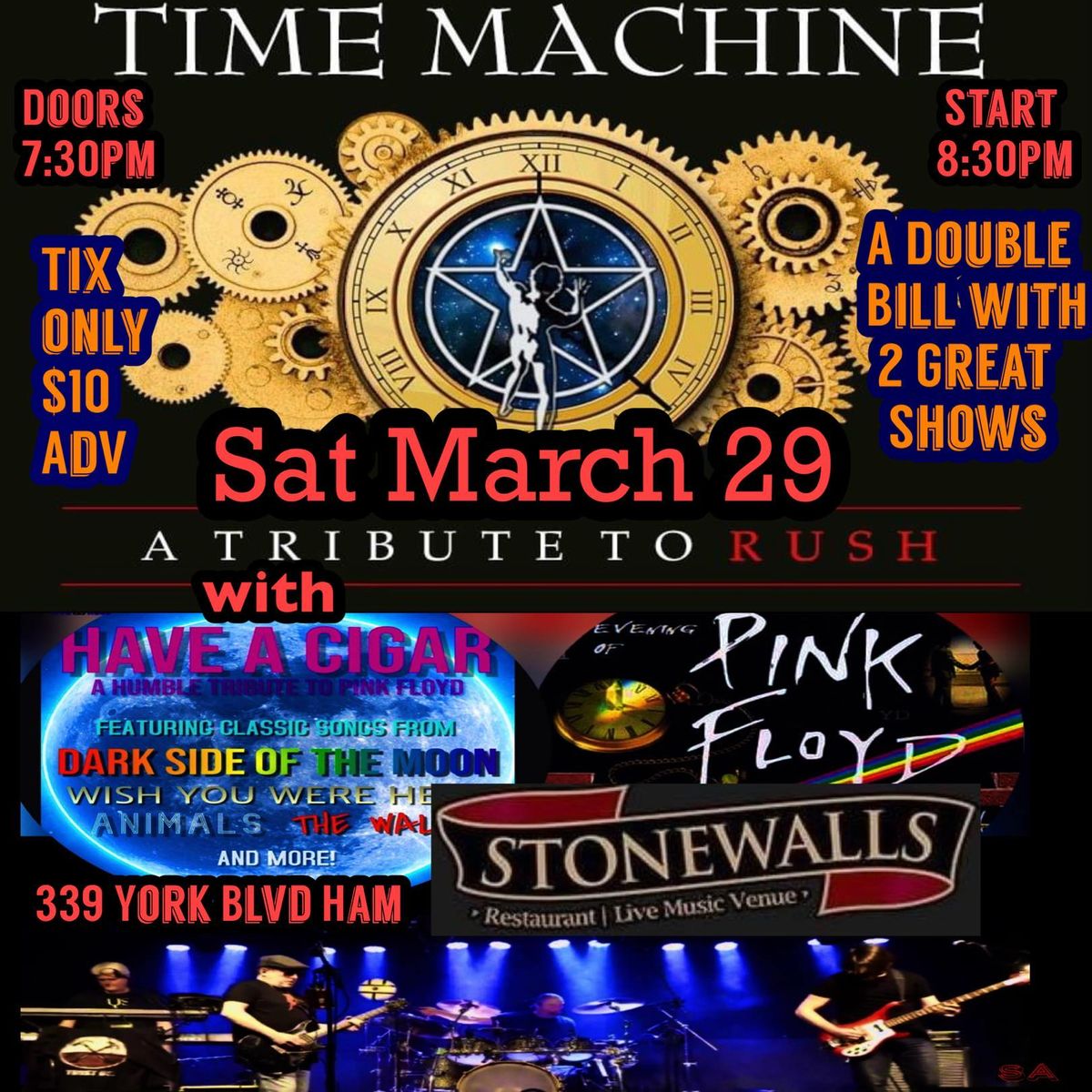 TIME MACHINE & HAVE A CIGAR at Stonewalls, Hamilton, ON