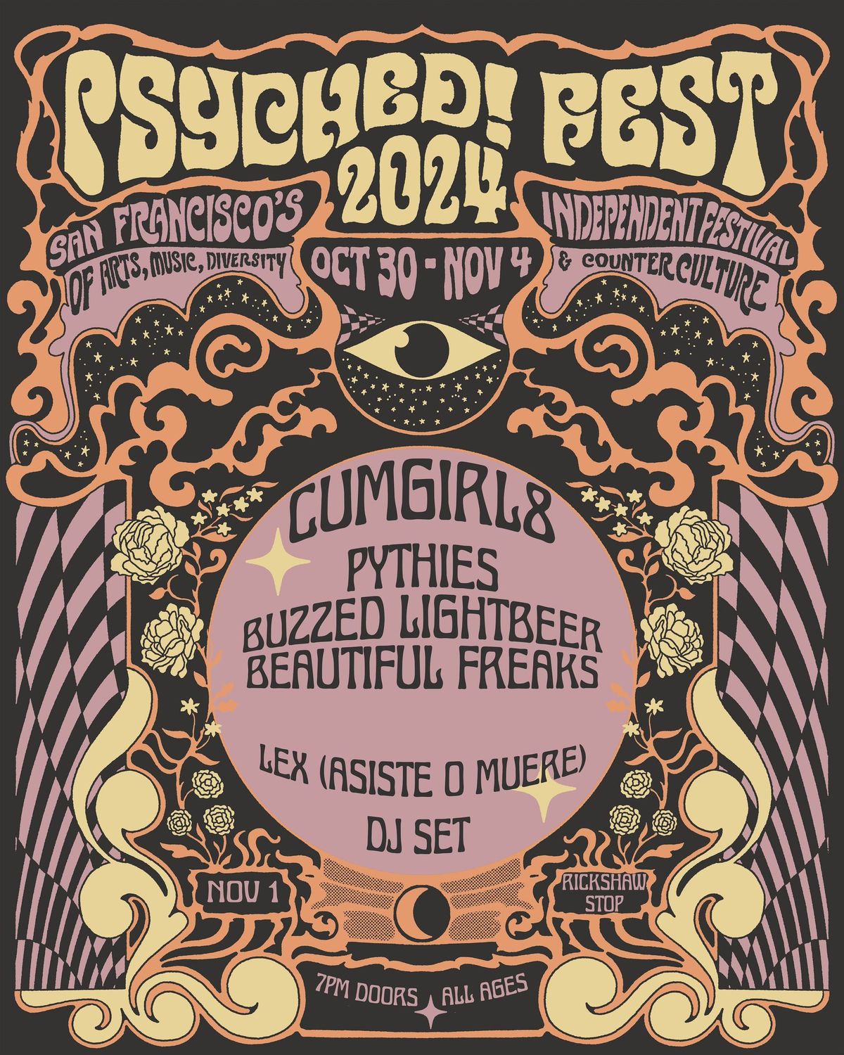 PSYCHED! FEST 2024 with CUMGIRL8 \/ Pythies \/ Buzzed Lightbeer \/ Beautiful Freaks at Rickshaw Stop