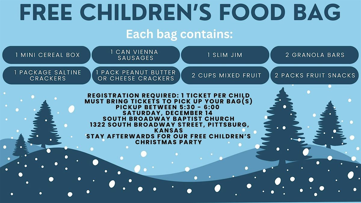 Free Children's Food Bag