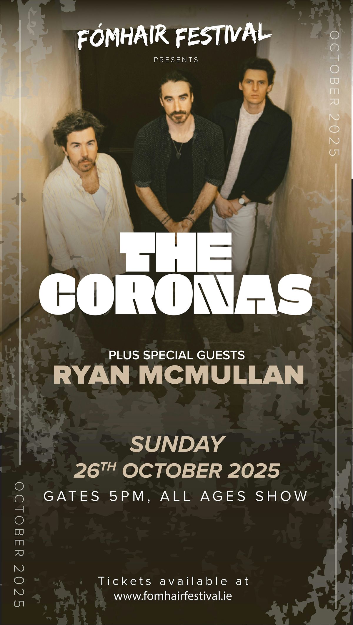 Fomhair Festival presents The Coronas, Bank Holiday Sunday 26th Oct 2025