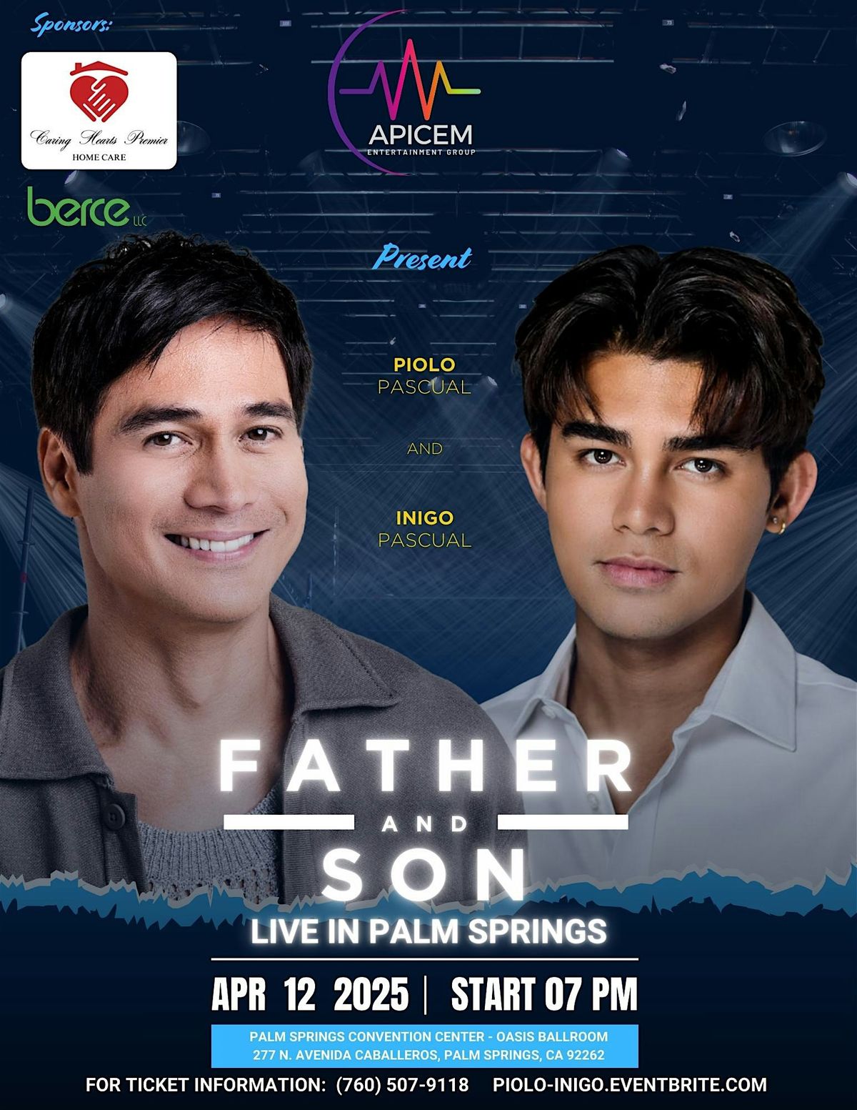 Father and Son - Piolo Pascual and Inigo Pascual - Live in Palm Springs!