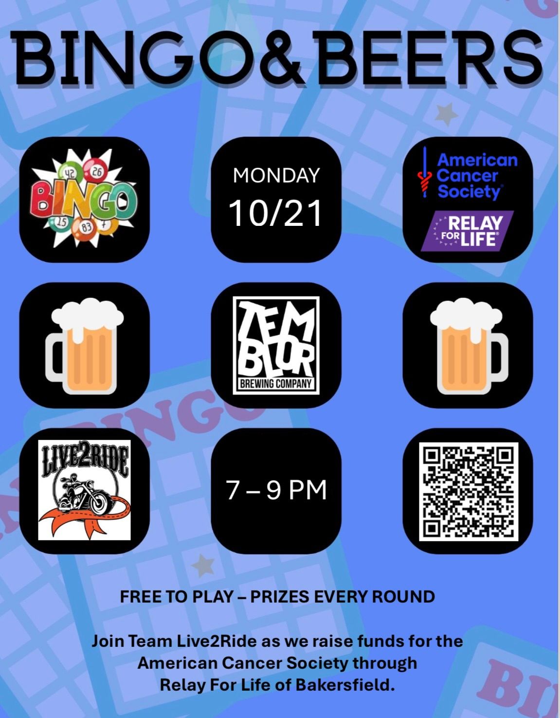 Bingo & Beers Fundraiser 