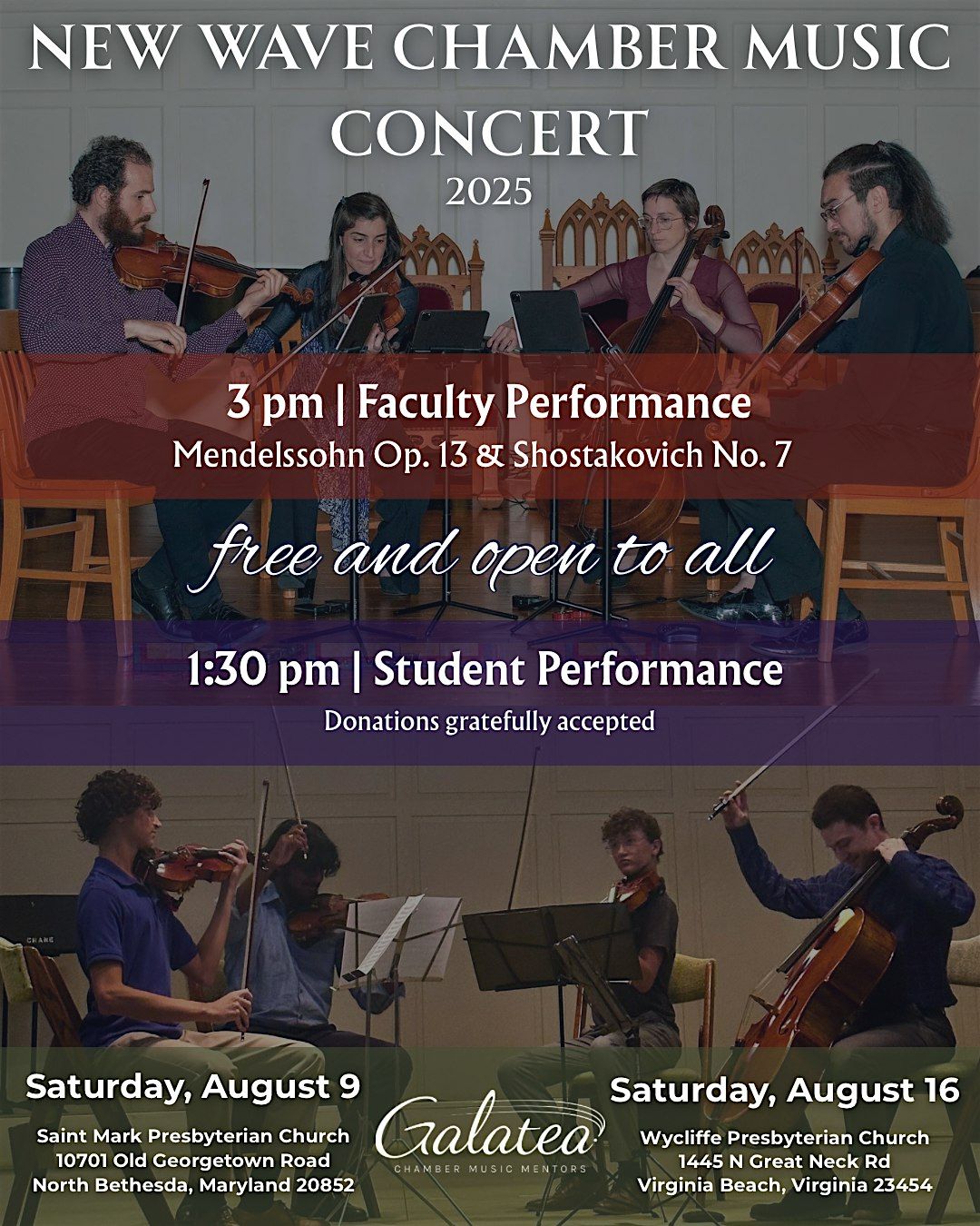 Galatea Faculty Concert: Mendelssohn & Shostakovich (VB)