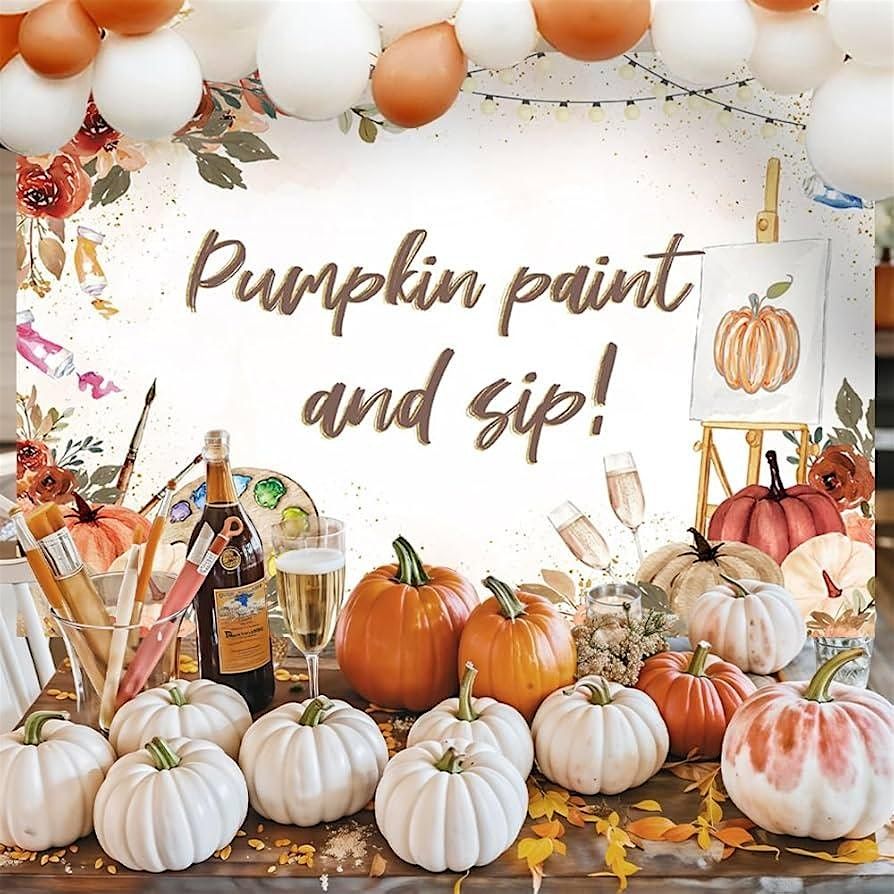 Pumpkin themed sip & paint