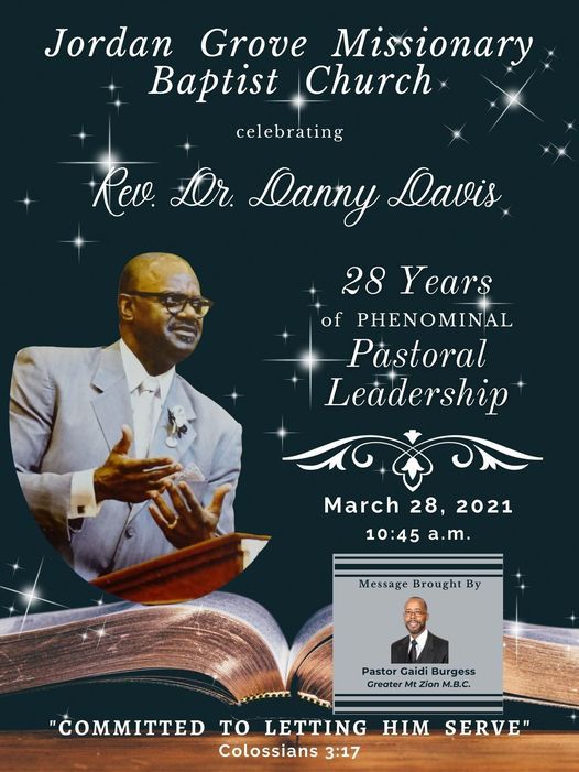 Pastor Danny Davis 28th Appreciation Service