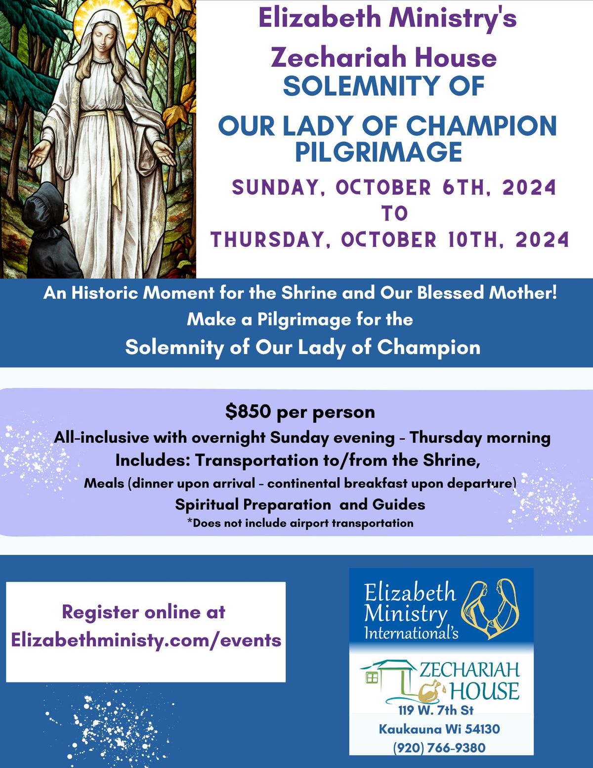 Solemnity of Our Lady of Champion Pilgrimage