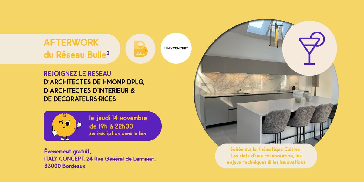 Afterwork de Bulle\u00b2 - jeudi 14 novembre - Chez Italy Concept