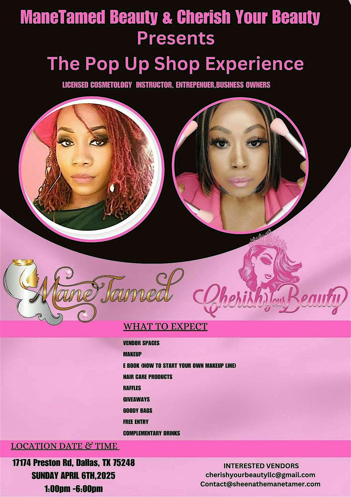 ManeTamed Beauty & Cherish Your Beauty Presents The PopUp Shop Experience