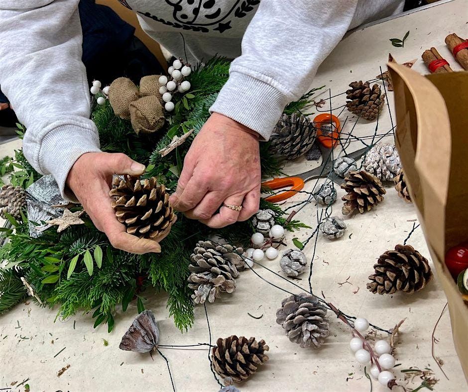 Luxury Christmas Wreath Workshop at Gibside Stables, Newcastle