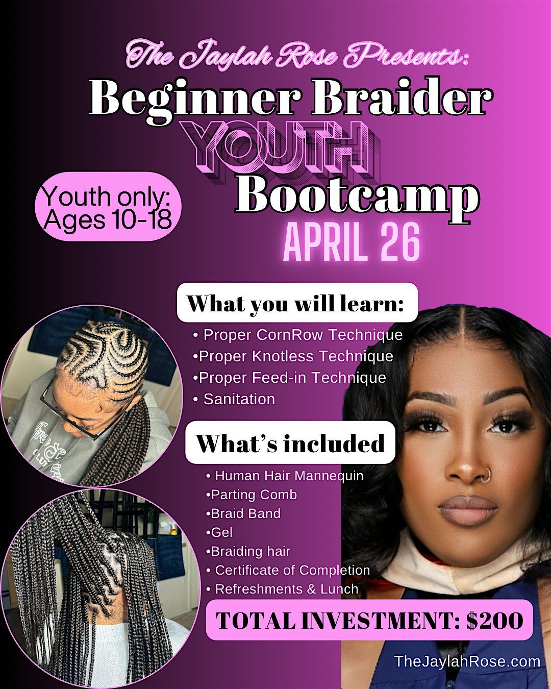 Youth Beginner Braiding Class