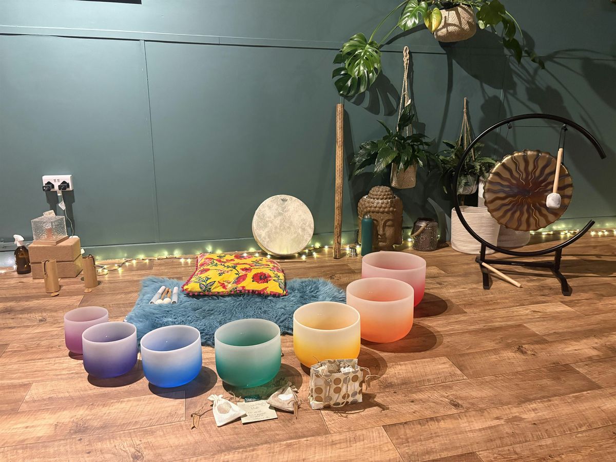 Floating Sound Bath Exhale Ripon Crystal Singing Bowls Aura Gong Reiki Drum