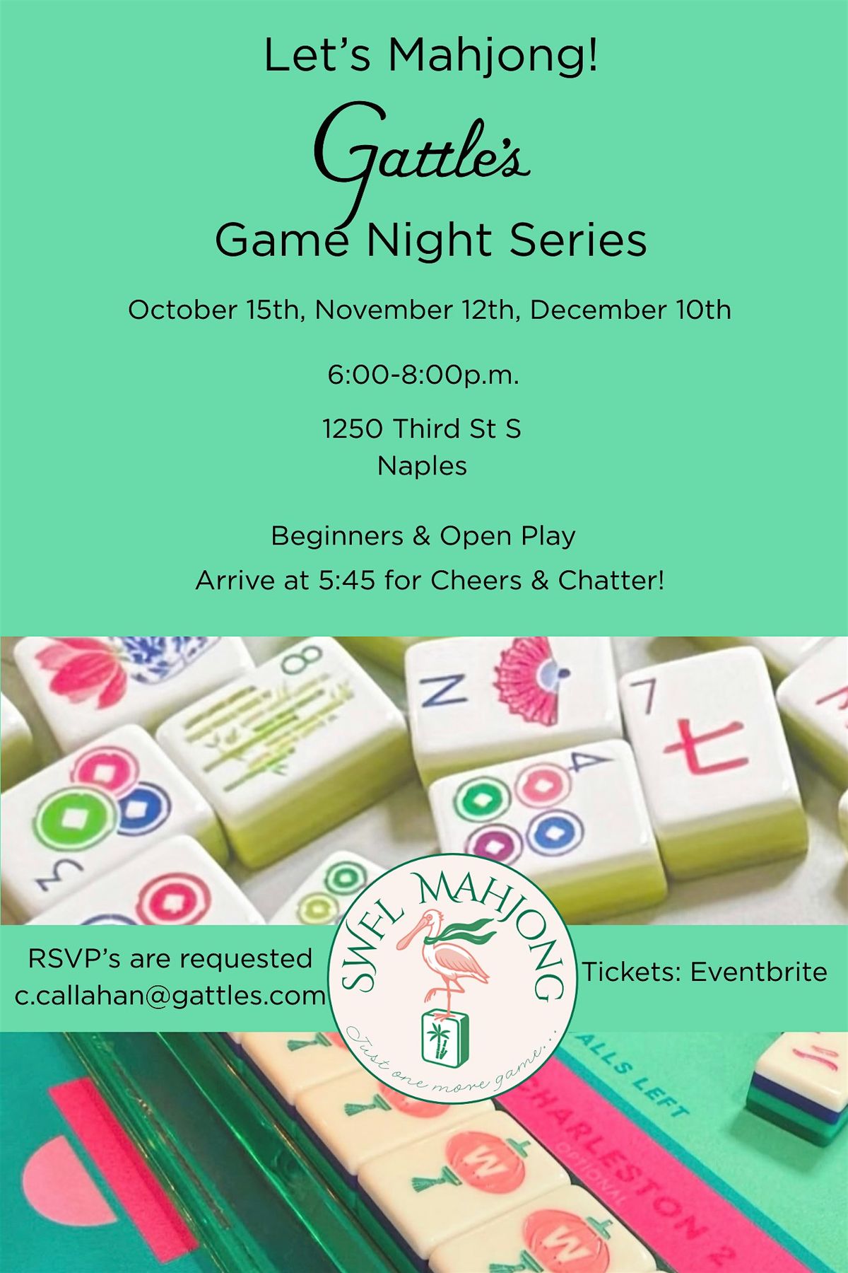 SWFL Mahjong at Gattle's Linens November Event