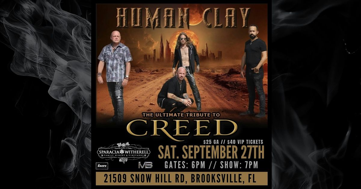 Ultimate Creed Tribute (Human Clay) @ Sparacia Witherell Family Winery