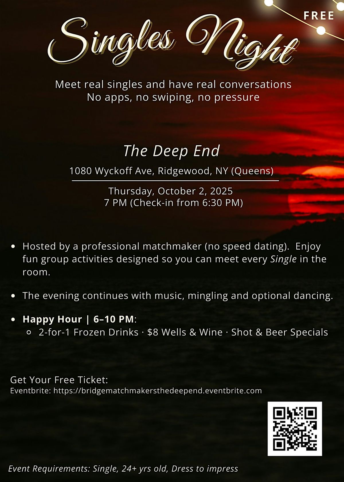 Singles Night: @ The Deep End