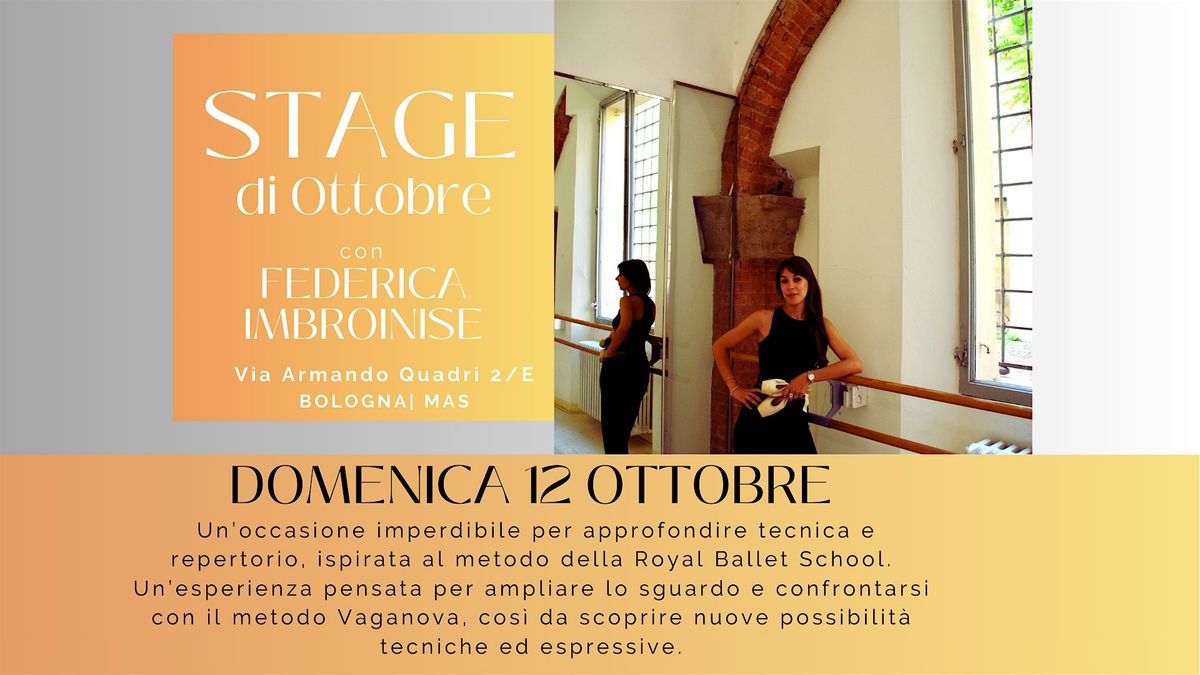 STAGE DI OTTOBRE con Federica Imbroinise