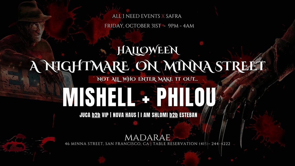 Halloween w\/ Double Headliners MISHELL + PHILOU at MadaRae San Francisco