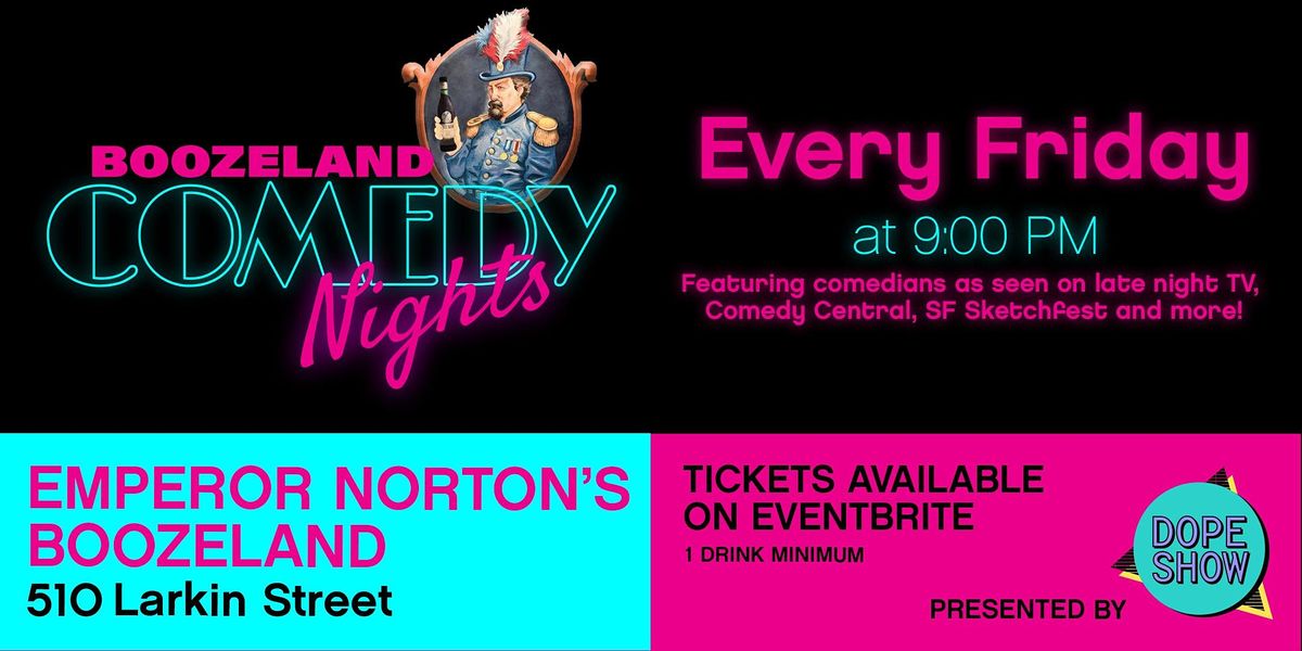 Boozeland Comedy Nights: Live Stand-Up Comedy in Downtown San Francisco