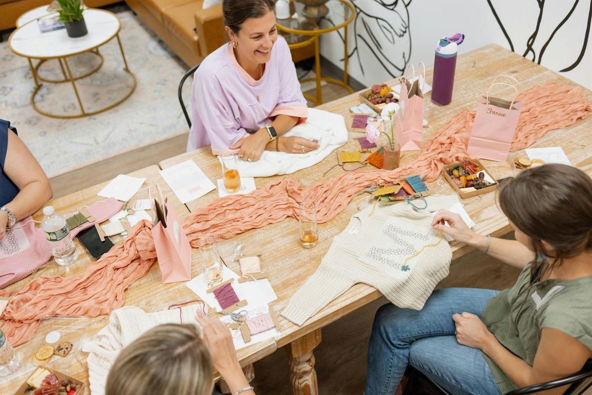 Stitch and Sip Embroidery Workshop