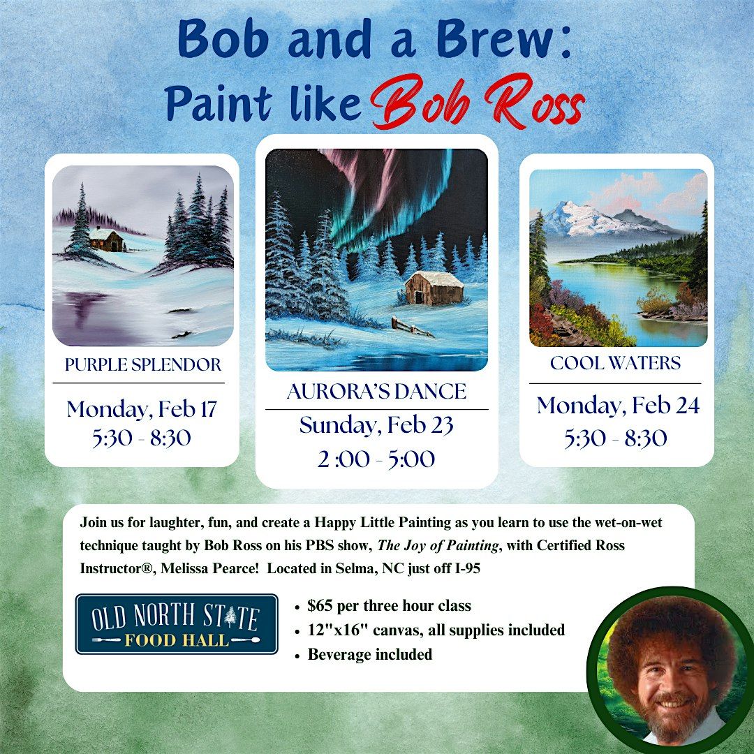 Bob and a Brew: Paint Like Bob Ross (Purple Splendor)