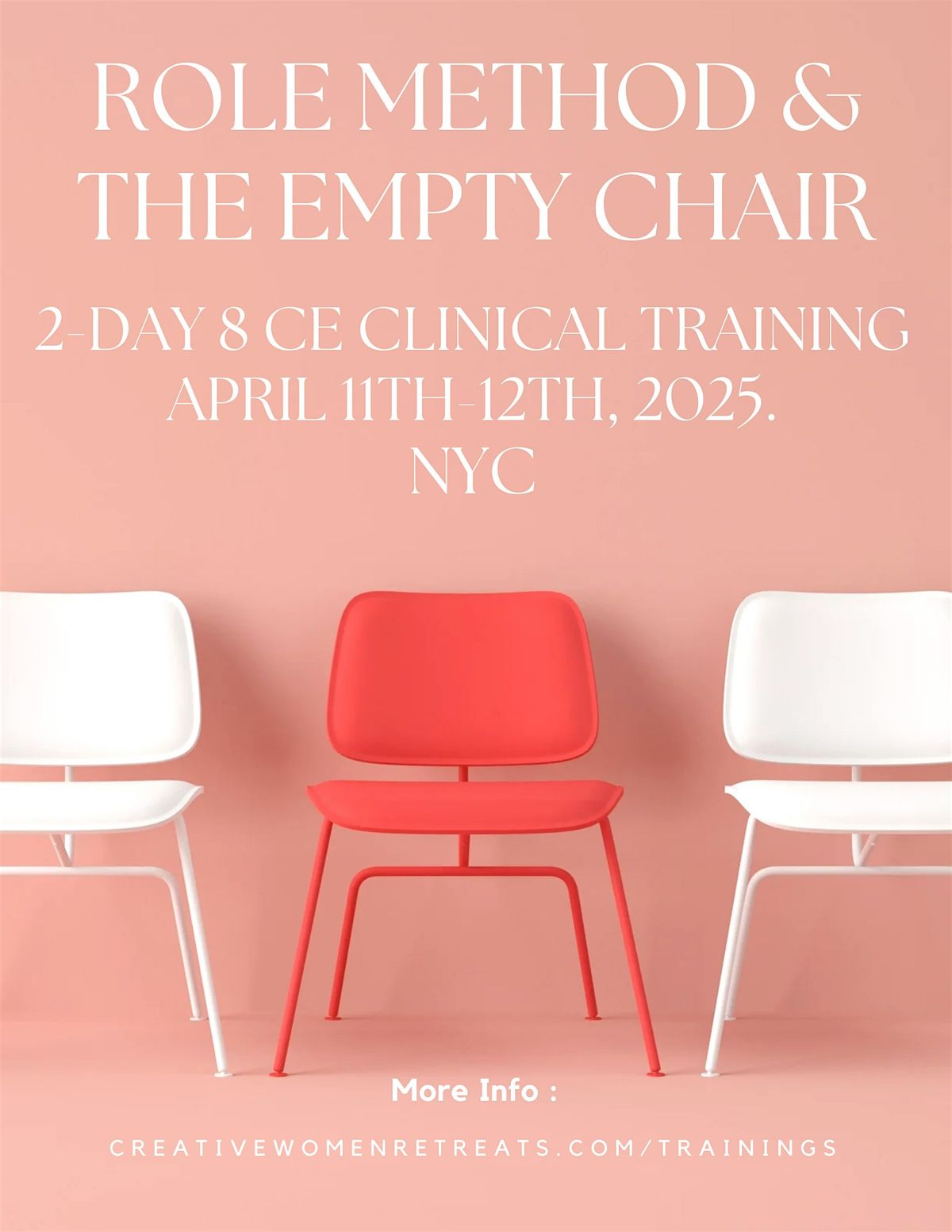 "Role Method & The Empty Chair" 2-Day Clinical Drama Therapy Training