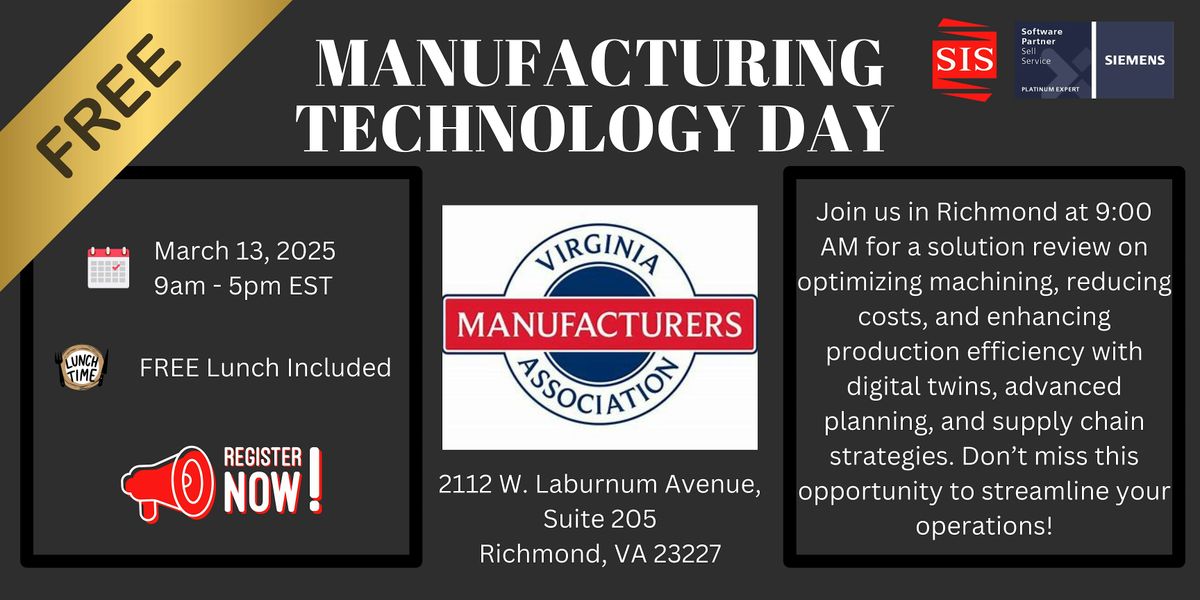 Manufacturing Technology Day at Virginia Manufacturer's Association