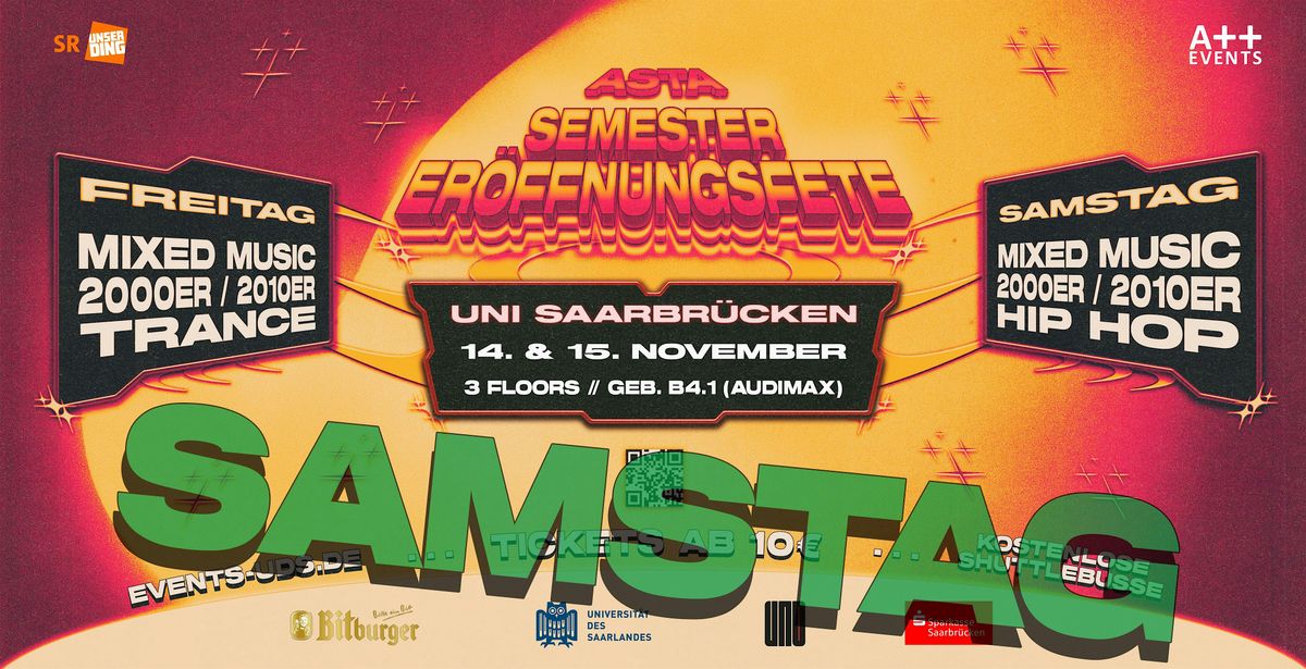 Semesterer\u00f6ffnungsfete: SAMSTAG \/ 15.11.2025