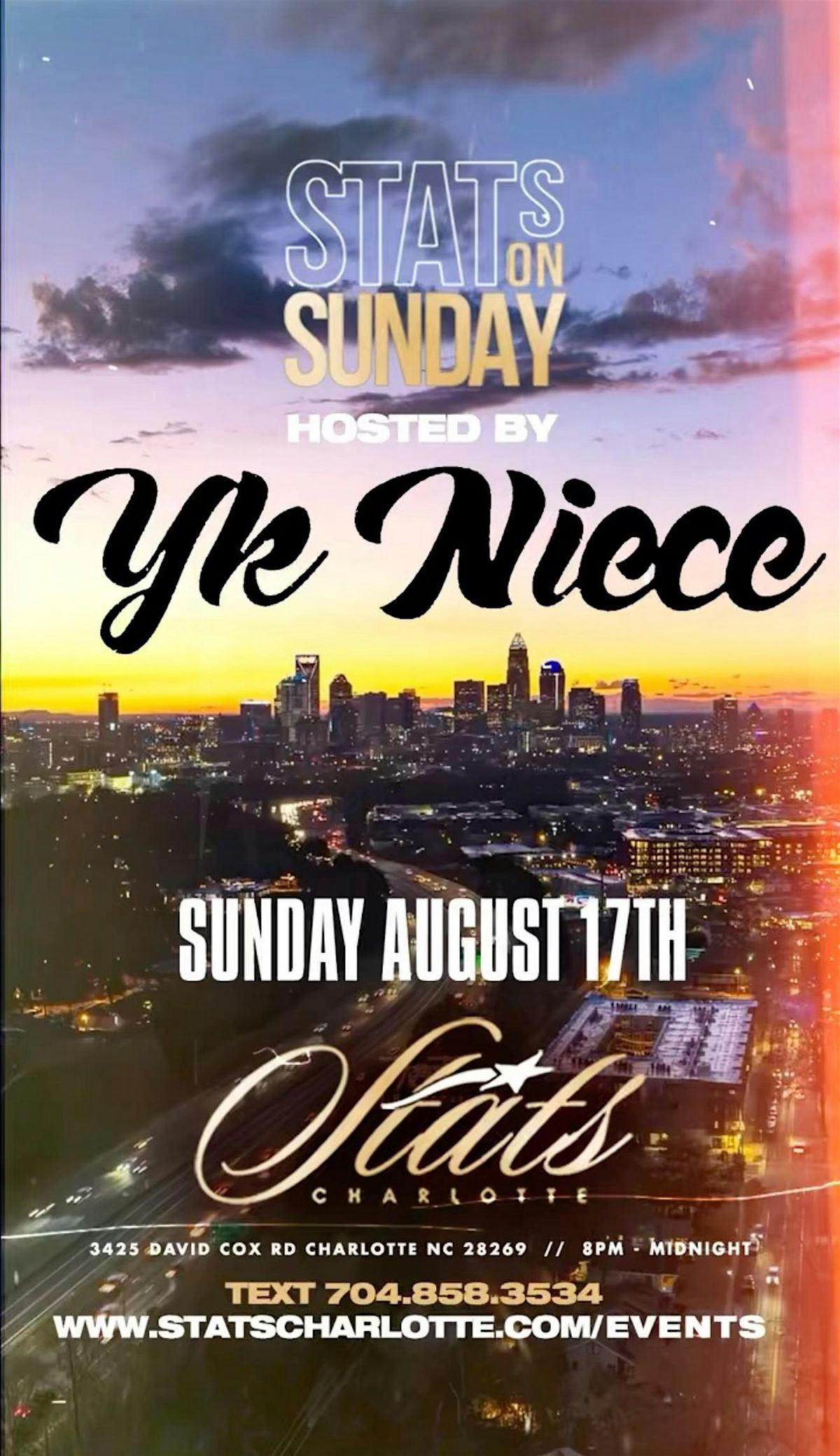 STATS ON SUNDAY | YK NIECE | AUG 17, 2025 @ STATS Charlotte