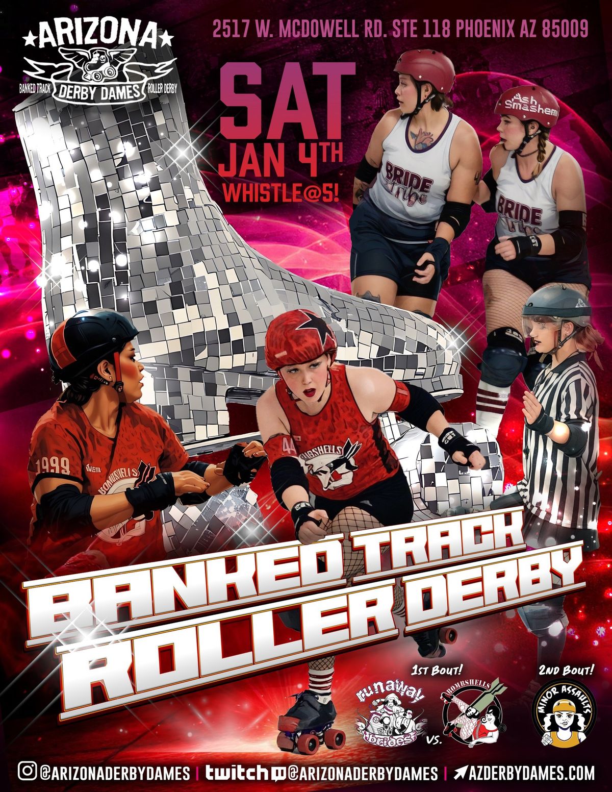 BANKED TRACK ROLLER DERBY DOUBLE HEADER