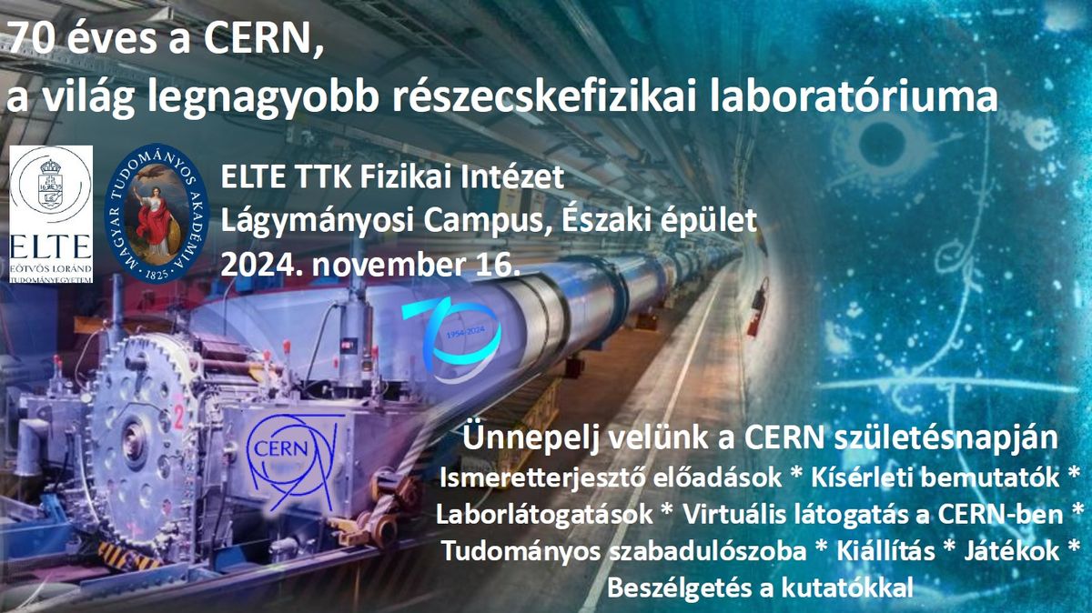 70 \u00e9ves a CERN, a vil\u00e1g legnagyobb r\u00e9szecskefizikai laborat\u00f3riuma