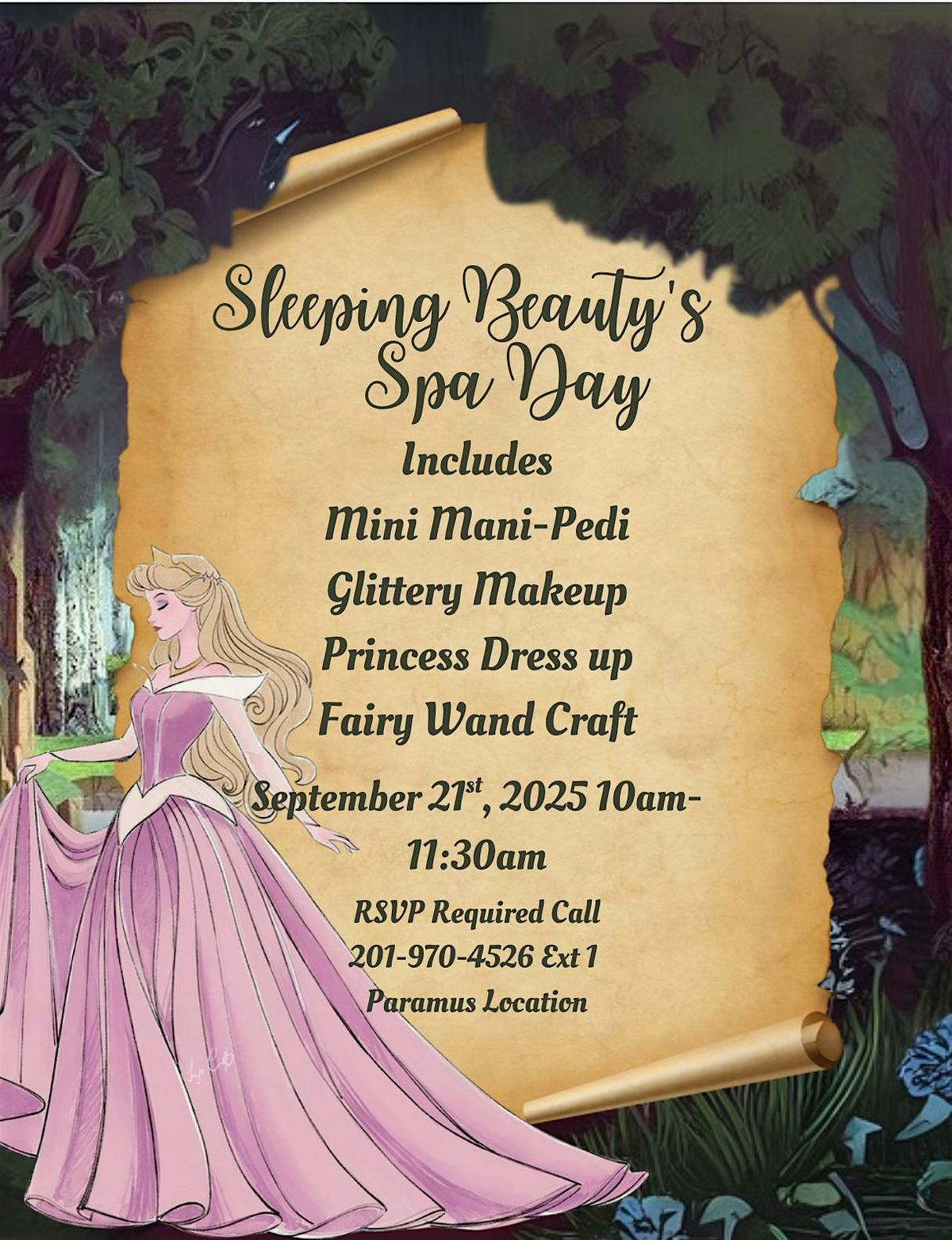 Sleeping Beauty\u2019s Spa Day at Glitter & Glam Paramus