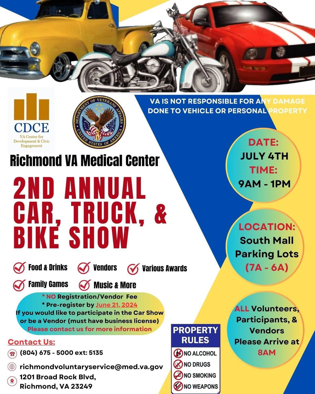 All Charged Up For EVs: Richmond VA Medical Center Car Show