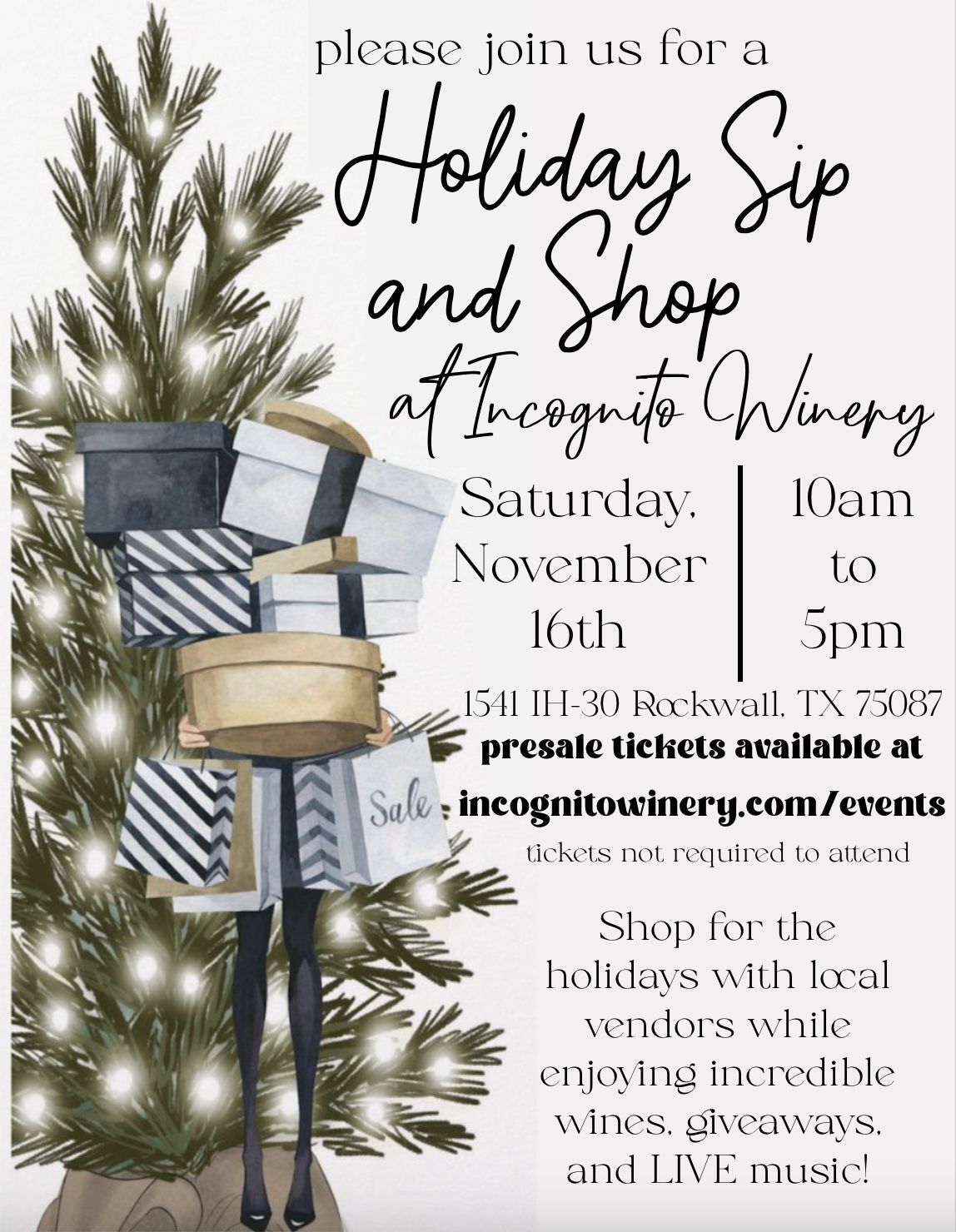 Incognito's Holiday Sip and Shop