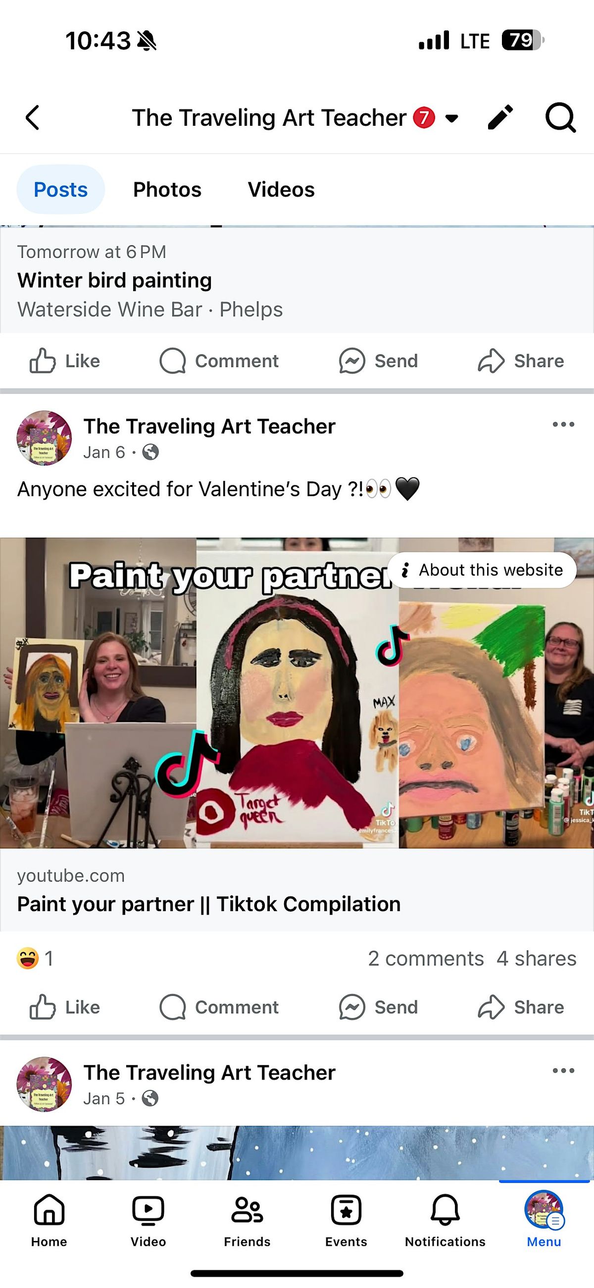 Funny Valentine\u2019s Day couples painting