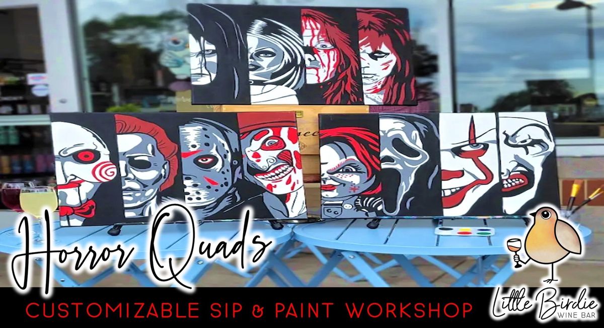 Horror Squad Quad | Customizable Canvas Sip & Paint Workshop