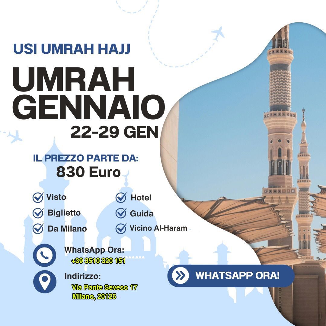 UMRAH PACKAGE FOR JANUARY.